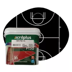 TINTA PISO FLEX PRETO 3,6 LTS ACRILPLUS - Rabelo Materiais Para Construção