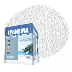 TEXTURA IPANEMA BRANCO NEVE CAIXA 20 KG ACRILPLUS - Rabelo Materiais Para Construção
