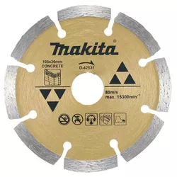 DISCO DIAMANTADO SEGMENTADO 20X105MM D-63688 MAKIT - Rabelo Materiais Para Construção