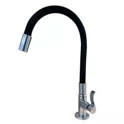 TORNEIRA COZINHA BANCADA FLEX PRETA C-67 1/4V. 022... - Rabelo Materiais Para Construção
