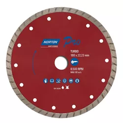 DISCO DIAMANTADO TURBO PRO 180X22,23MM 70184645784... - Rabelo Materiais Para Construção