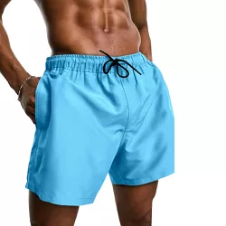 Short Tactel Liso Elastano Masculino Azul Bebe - S... - Atacado da Moda