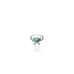 Anel Borboleta Colorido Banhado A Ouro 18k - 00000... - RC JOIAS BY RUDI