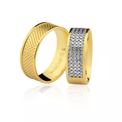 Alianças Ouro 18K em Baixo Relevo larga com 6.0mm 13,6g - 7502682000 - RDJ Joias
