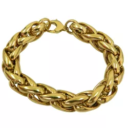 Pulseira em Ouro 18k Feminina Grossa 23.5g 11mm - 97426753-b - RDJ Joias