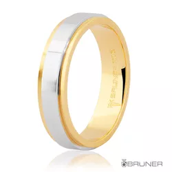 Alianças em Ouro 18k Retangular Bodas 13.0g e 5.0mm - 7501424000 - RDJ Joias