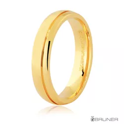 Aliança em Ouro 18k Anatômica com Friso Lateral 13.4g - 7501902000 - RDJ Joias