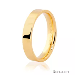 Aliança de Ouro 18k 750 Anatômica Retangular 4.0mm 11.4g - 7500552000 - RDJ Joias