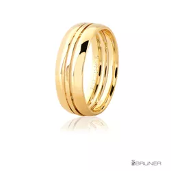 Aliança de Ouro 18k Anatômica Vasada com 7.0mm e 14g - 7502282000 - RDJ Joias