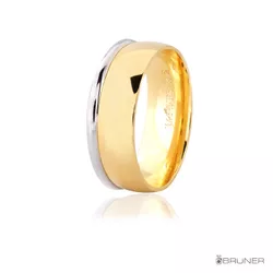 Alianças em Ouro 18k Larga Bodas de Prata 14.8g 7.0mm - 7502374000 - RDJ Joias