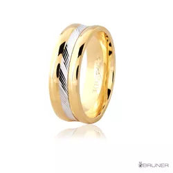 Aliança em Ouro 18k Bodas de Prata com 19.6g e 7.0mm - 7502354000 - RDJ Joias