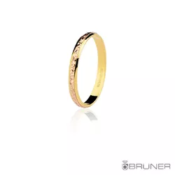 Aliança em Ouro 18k Bodas de Ouro com 3.2g e 2.5mm - 7502502000 - RDJ Joias