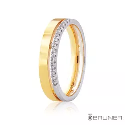 Aliança em Ouro 18k Bodas com Brilhantes 8.7g 5.0mm - 7602584006 - RDJ Joias