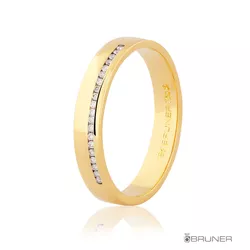 Alianças em Ouro 18k Com 20 Brilhantes 8.5g e 4.0mm - 7602522010 - RDJ Joias