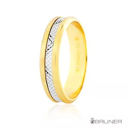 Alianças de ouro 18k Bodas Prata Xadrez 9.5g 4.9mm - 7503354000 - RDJ Joias