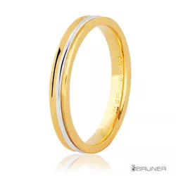 Alianças em Ouro Bodas de Prata Retangular 8.2g 3.0mm - 7502184000 - RDJ Joias