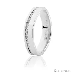 Alianças de Ouro Branco Glow Sinuosas Brilhantes 4.1mm - 7609231040 - RDJ Joias