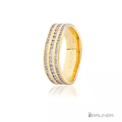 Alianças de Ouro com 86 Pontos de Brilhantes 13g 5.5mm - 7609252086 - RDJ Joias