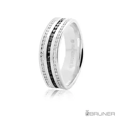 Alianças de Ouro com Brilhantes e B. Negros 12.5g 5.5mm - 7609251704 - RDJ Joias
