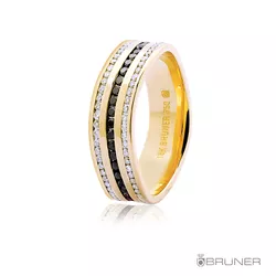 Alianças de Ouro Glow 86 Pontos de Brilhantes 13g 5.5mm - 7609252704 - RDJ Joias