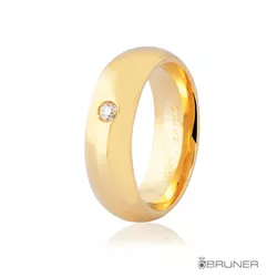 Alianças em Ouro 18k com Brilhante 10.7g e 6.0mm - 7610382005 - RDJ Joias