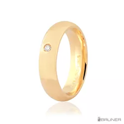 Alianças em Ouro 18k com Brilhante 9.1g 5.0mm - 7610372003 - RDJ Joias
