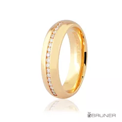 Alianças em Ouro 18k com Brilhantes 9.2g e 5.0mm - 7610372016 - RDJ Joias