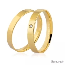 Alianças em Ouro 18k Glow Anatômica Reta 4.5g e 3.0mm - 7609062001 - RDJ Joias