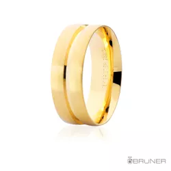Alianças em Ouro 18k Glow Escovada com 12.2g - 7505632000 - RDJ Joias