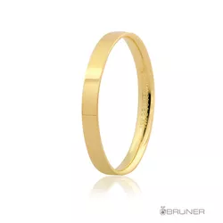 Alianças em Ouro 18k Glow retangular 4.0g e 2.5mm - 7503512000 - RDJ Joias