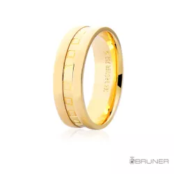 Alianças em Ouro 18k Larga Retangular Anatômica 15.8g - 7505612000 - RDJ Joias