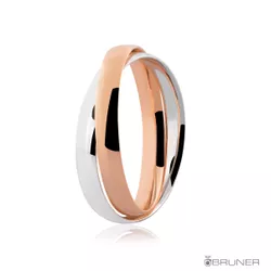 Alianças em Ouro Entrelaçadas com Ouro Rose 9.4g 6mm - 7503929000 - RDJ Joias