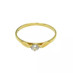 Anel de Ouro 18K Infantil com Zircônia 0.6g 3.4mm - J17300838 - RDJ Joias