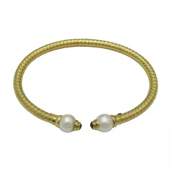 Bracelete de Ouro 18k com Perolas Naturais 11.2g - JB04803421-6 - RDJ Joias