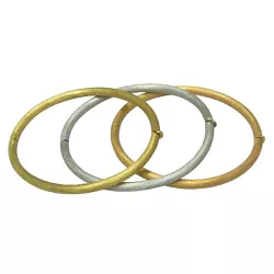 Bracelete em Ouro 18k Fosco em Três Cores 11.0g 4.0mm - JRD0076211-0 - RDJ Joias