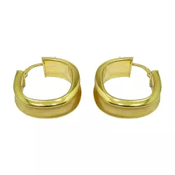 Brinco de Argola em ouro 18k Polido e Fosco 4.0g 22.0mm - BA0080114-0 - RDJ Joias