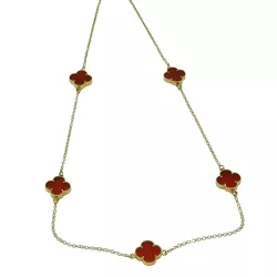 Gargantilhas em Ouro 18k Trevos de Ágatas 7.0g 11.0mm - J17300828 - RDJ Joias