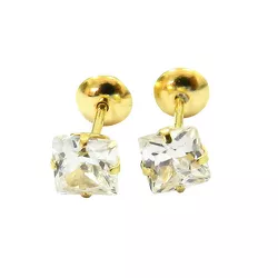 Brinco infantil Zirconia P - J00200278 - RDJ Joias