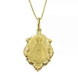 Pingente em Ouro 18k de Nossa Sra. Aparecida 34.0mm - J01200007 - RDJ Joias
