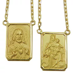 Escapulário em Ouro 18K com Corrente Cartier Maciça - J01200622 - RDJ Joias