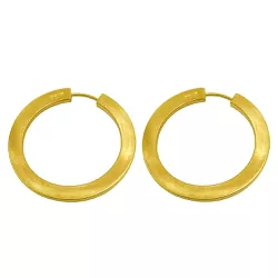 Brinco de Argola em Ouro 18K fosca com 29mm - J01800480 - RDJ Joias