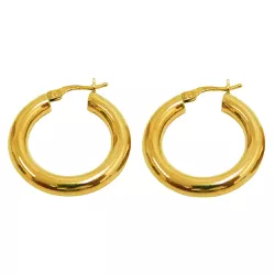 Argola de Ouro 18k Fio Roliço com 23mm e 3g - JBAR000123-1 - RDJ Joias