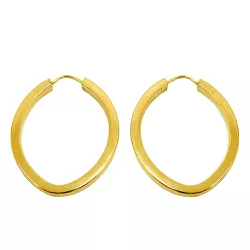 Argola em Ouro 18K Modelo Oval com 32mm - J01800734 - RDJ Joias
