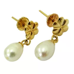 Brinco de Pérola em Ouro Flor 13.4mm - j02000297 - RDJ Joias