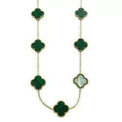 Colar de Malaquita em Ouro 18k Cartier com 12.3x3mm - J02000387 - RDJ Joias