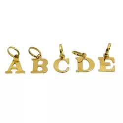 Pingentes de Letra em Ouro para Argolas ou Pulseiras - J02100565 - RDJ Joias