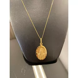 Medalha em Ouro 18k Grande N.Senhora de Fátima - JPGR000323-9 - RDJ Joias