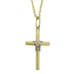 Crucifixo de Ouro 18k com Amarra 2.9g - J03101193 - RDJ Joias