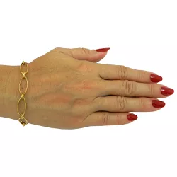 Pulseira de Ouro 18k Feminina com Elos Cartier 18cm - J048004923-2 - RDJ Joias