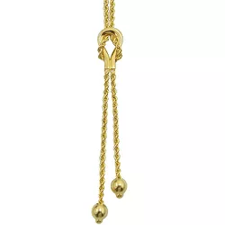Gargantilha com pingente de nó em ouro 18k Italiana - J04800591-2 - RDJ Joias